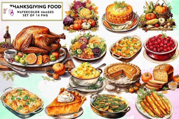 thanksgiving-food-sublimation-clipart