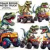 Dinosaur Riding Monster Truck Clipart dinosaur-riding-monster-truck-clipart