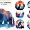 Galaxy Animals Bundle Watercolor galaxy-animals-bundle-watercolor
