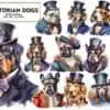 Victorian Dogs Sublimation Clipart victorian-dogs-sublimation-clipart