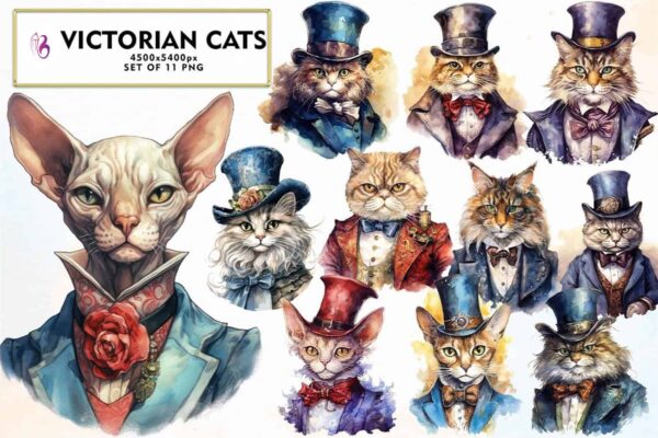 victorian-cats-collection-sublimation