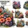 watercolor-fence-sublimation-clipart