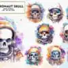 Watercolor Astronaut Skull Sublimation watercolor-astronaut-skull-sublimation