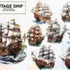 Vintage Ship Sublimation Clipart vintage-ship-sublimation-clipart