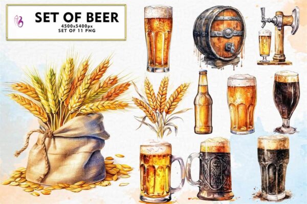 set-of-beer-watercolor-sublimation