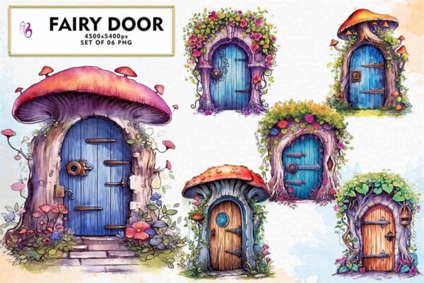fairy-door-watercolor-sublimation