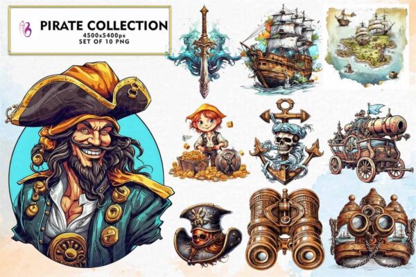 pirate-collection-sublimation-clipart