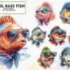 cool-bass-fish-watercolor-sublimation