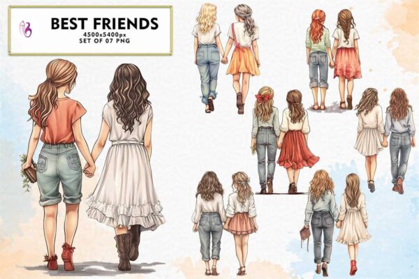 best-friends-clipart-sublimation