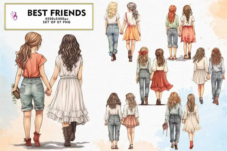 best-friends-clipart-sublimation