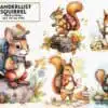 wanderlust-squirrel-sublimation-clipart