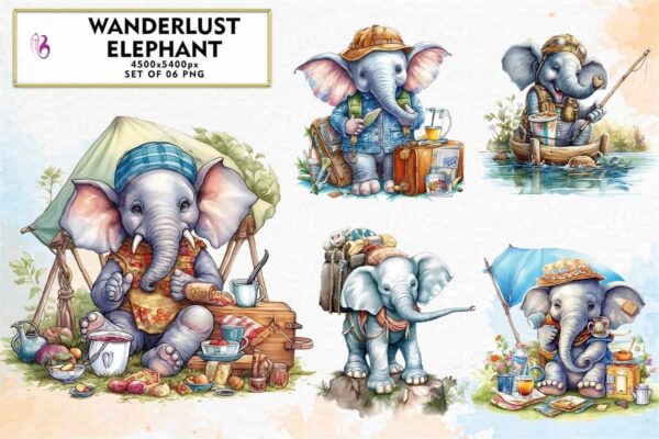 wanderlust-elephant-sublimation-clipart
