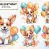 Corgi Birthday Sublimation Clipart corgi-birthday-sublimation-clipart