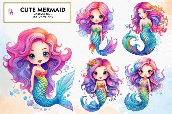 cute-colorful-mermaid-sublimation