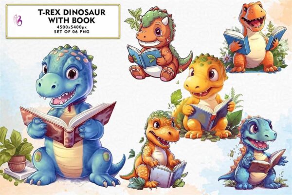 trex-dinosaur-with-book-sublimation