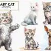 Baby Cat Watercolor Sublimation Clipart baby-cat-watercolor-sublimation-clipart