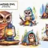 Camping Owl Sublimation Clipart camping-owl-sublimation-clipart