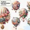 Floral Hot Air Balloon Sublimation floral-hot-air-balloon-sublimation