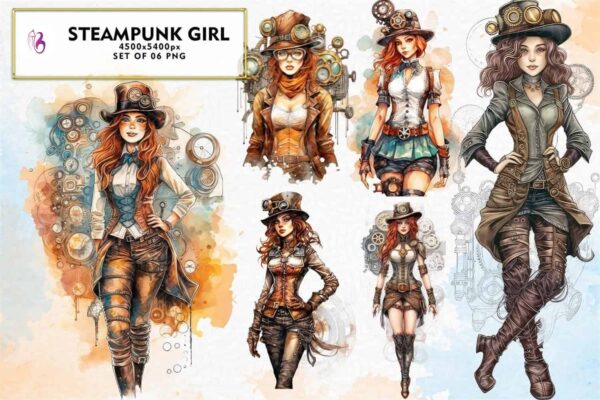 steampunk-girl-sublimation-clipart