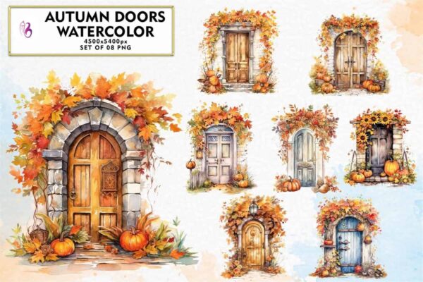 watercolor-autumn-doors-sublimation
