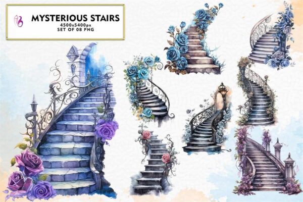 mysterious-stairs-watercolor-sublimation