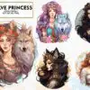Wolve Princess Watercolor Sublimation wolve-princess-watercolor-sublimation