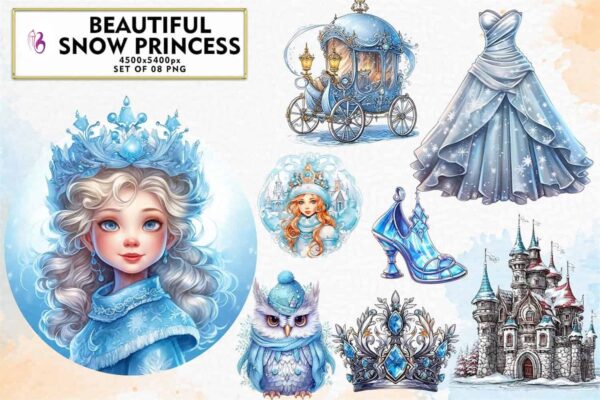 beautiful-snow-princess-watercolor