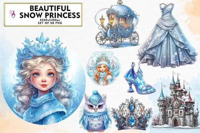 beautiful-snow-princess-watercolor