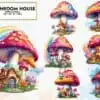 Mushroom House Watercolor Sublimation mushroom-house-watercolor-sublimation