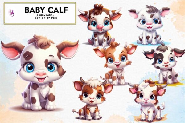 baby-calf-watercolor-sublimation-clipart