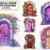 Magical Door with Flowers Sublimation magical-door-with-flowers-sublimation