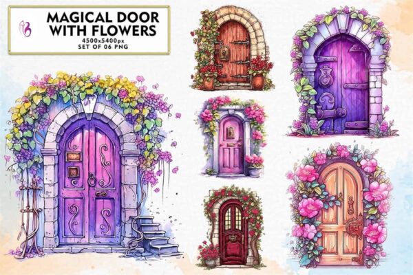 magical-door-with-flowers-sublimation