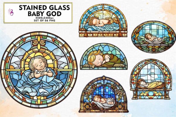 beautiful-stained-glass-baby-god-clipart