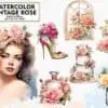 Watercolor Vintage Rose Sublimation watercolor-vintage-rose-sublimation