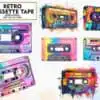 Retro Cassette Tape Sublimation Clipart retro-cassette-tape-sublimation-clipart
