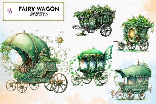 fairy-wagon-watercolor-sublimation