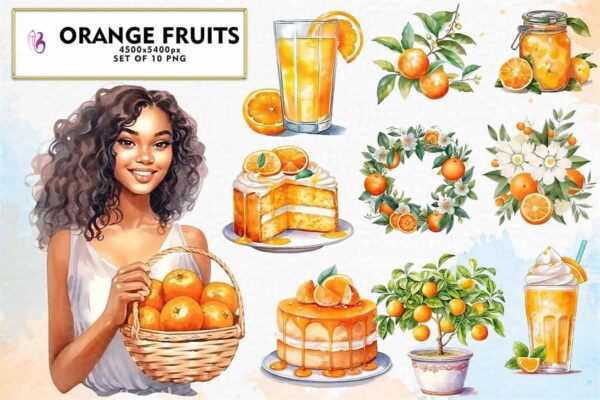orange-fruits-collection-sublimation