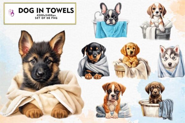 dog-in-white-towels-sublimation-clipart