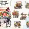 Flower Market Cart Sublimation Clipart flower-market-cart-sublimation-clipart