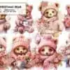 Pink Christmas Bear Sublimation Clipart pink-christmas-bear-sublimation-clipart
