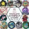 Space and Astronaut Sticker Sublimation space-and-astronaut-sticker-sublimation