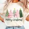 Merry Christmas Trees Pink Christmas PNG merry-christmas-trees-pink-christmas-png