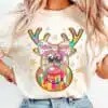colorful-coquette-christmas-reindeer-png