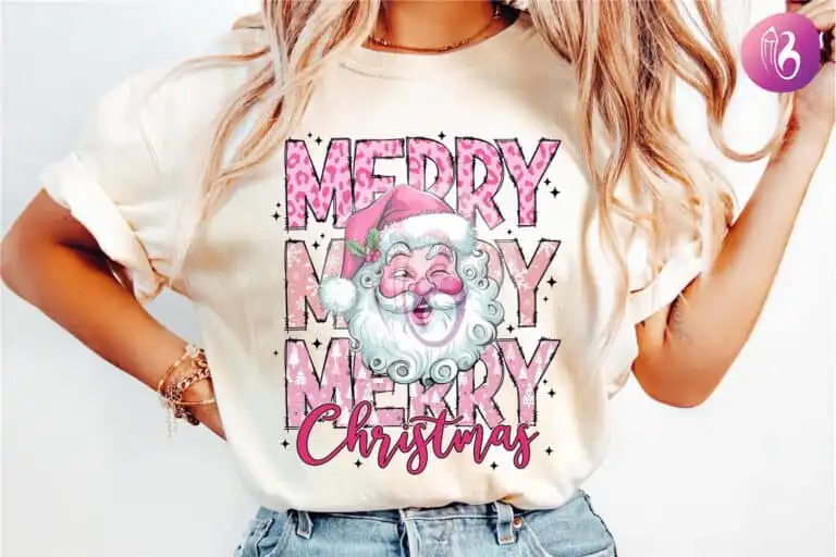 retro-merry-christmas-pink-santa-png