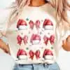 Coquette Christmas Bow Santa PNG coquette-christmas-bow-santa-png