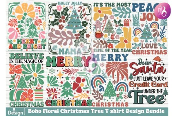 boho-floral-christmas-tree-svg-bundle