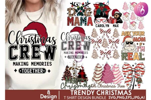 trendy-christmas-t-shirt-design-bundle