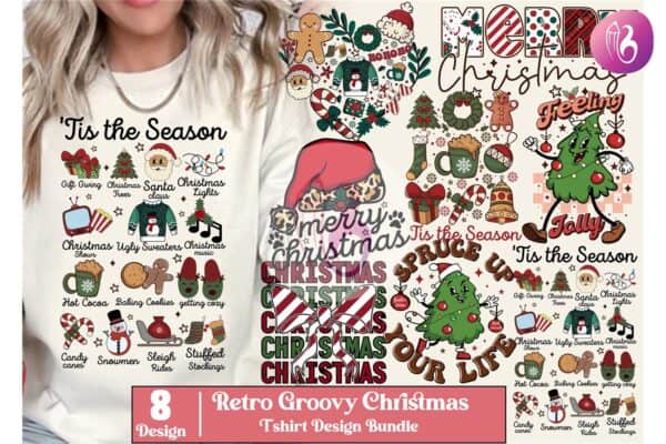 retro-christmas-t-shirt-design-bundle