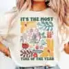 boho-floral-christmas-tree-t-shirt-png