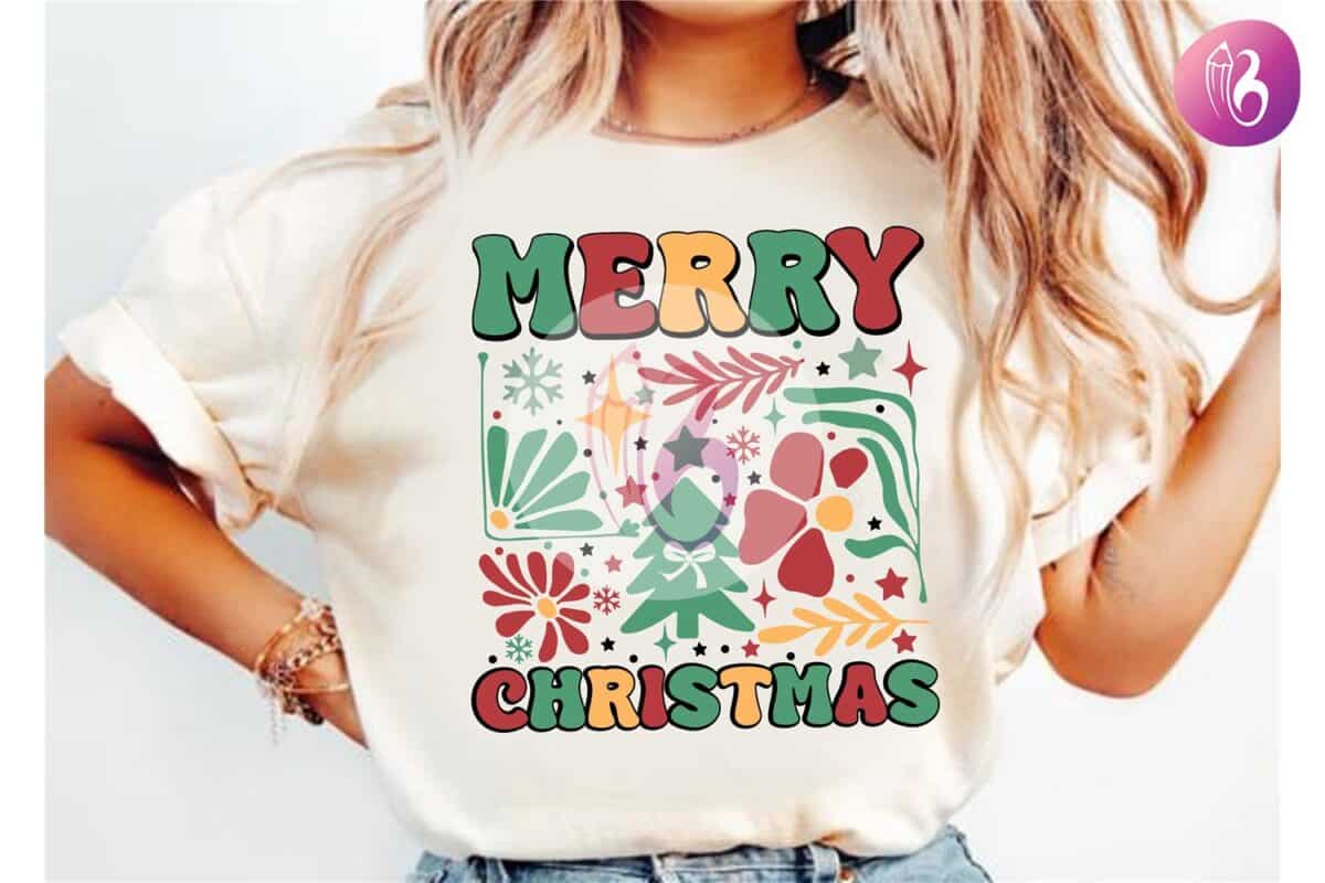 retro-boho-christmas-tree-bow-flower